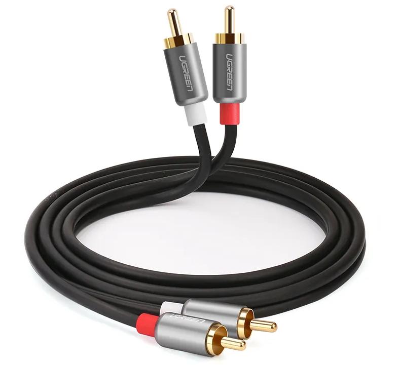 Cáp âm thanh 4 đầu hoa sen RCA Ugreen 30804 AV146 dài 1,5m, Đầu nối mạ vàng 24k