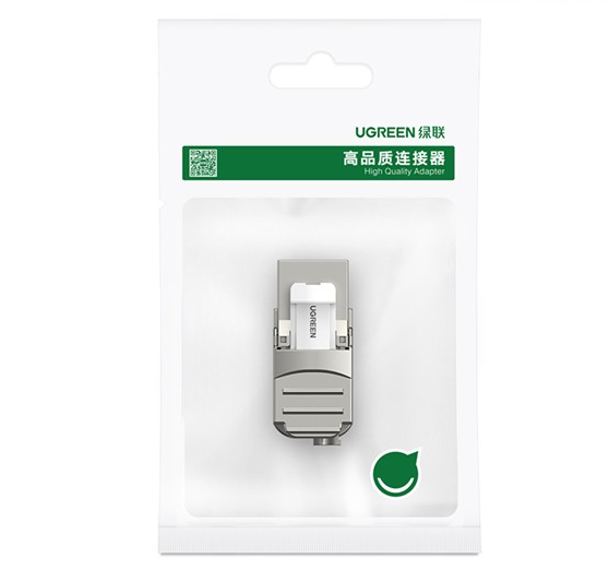 Nhân mạng RJ45 âm tường không cần tool Cat7 Ugreen 30858 Tốc độ 10Gbps, Vỏ hợp kim kẽm