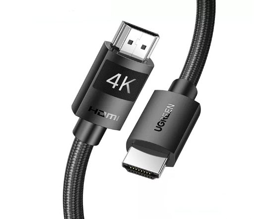 Cáp HDMI 2.0 dài 2M Ugreen 40101 Bọc nylon, Hỗ trợ độ phân giải 4K@60Hz, băng thông 18Gbps