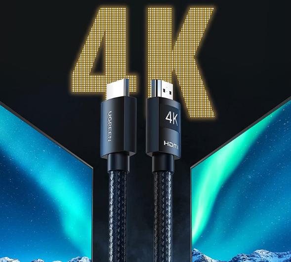 Cáp HDMI 2.0 dài 3M Ugreen 40102, Hỗ trợ độ phân giải 4K@60Hz, dây bện nylon, Đầu nối mạ niken