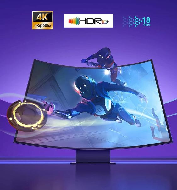 Cáp HDMI 1.4 Ugreen 40108 Dài 30m, Hỗ trợ độ phân giải 4K 30Hz, Có IC khuếch đại, ARC