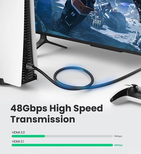 Cáp HDMI 2.1 8K60Hz Dài 3M Ugreen 40181 HD150, Hỗ trợ eARC HDR 48Gbps, Khả năng tương thích rộng