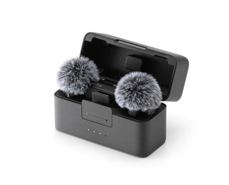 Micro không dây DJI Mic Mini (2 TX + 1 RX + Charging Case) Kết nối trực tiếp DJI OsmoAudio, Khử ồn, Pin 48 giờ có hộp đựng