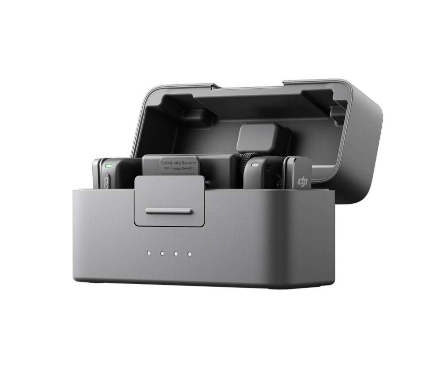 Micro không dây DJI Mic Mini (2 TX + 1 RX + Charging Case) Kết nối trực tiếp DJI OsmoAudio, Khử ồn, Pin 48 giờ có hộp đựng