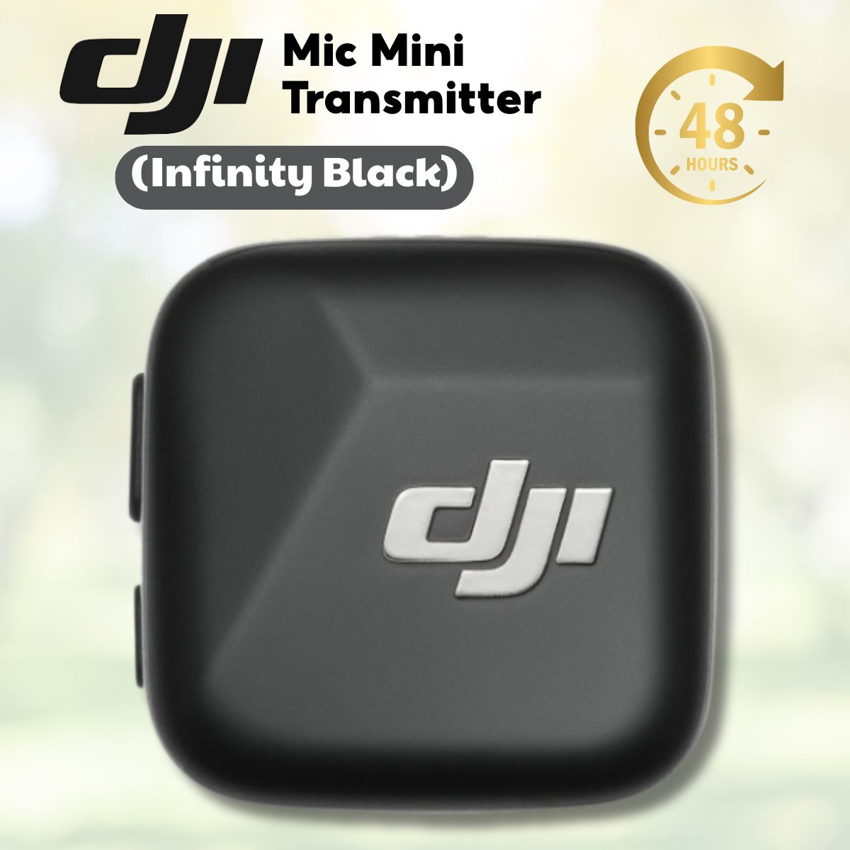 Bộ phát DJI Mic Mini Transmitter (Infinity Black) Micro cài áo không dây siêu nhẹ, Chống ồn, Thời gian sử dụng 48 tiếng 