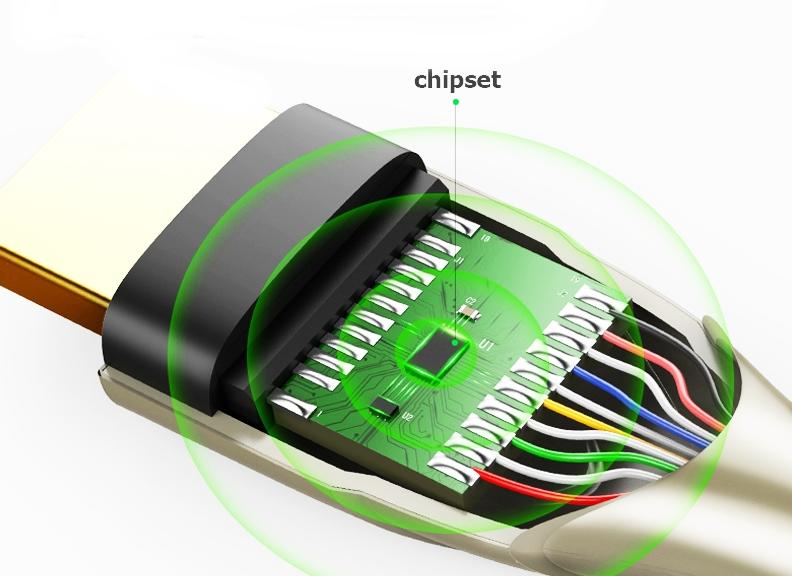 Cáp HDMI 2.0 Carbon dài 8M Ugreen 50111, Độ phân giải 4K@60MHz, Bọc lưới, Đầu hợp kim