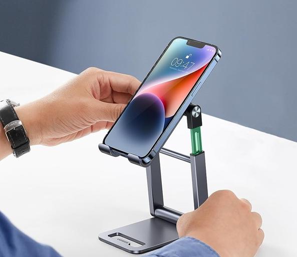 Giá đỡ điện thoại để bàn Ugreen 50324 Hợp kim nhôm cao cấp, Tăng giảm chiều cao