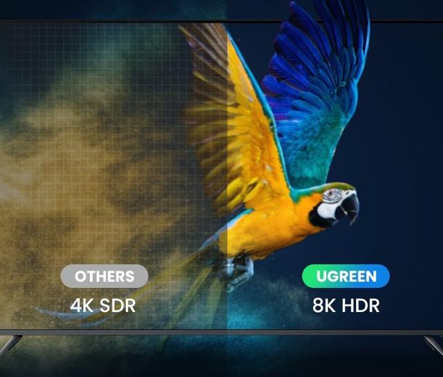 Cáp HDMI 2.1 Sợi quang Ugreen 50400 Dài 40m, Hỗ trợ 8K@60Hz HDR, EARC Cao cấp