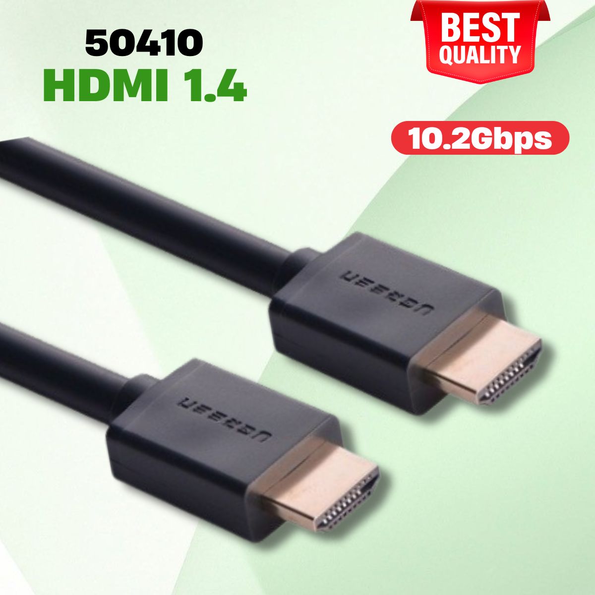 Cáp HDMI 1.4 Ugreen 50410 dài 100m Hỗ trợ 3D, 4K*2K Full HD 1080p, Có chip khuyếch đại