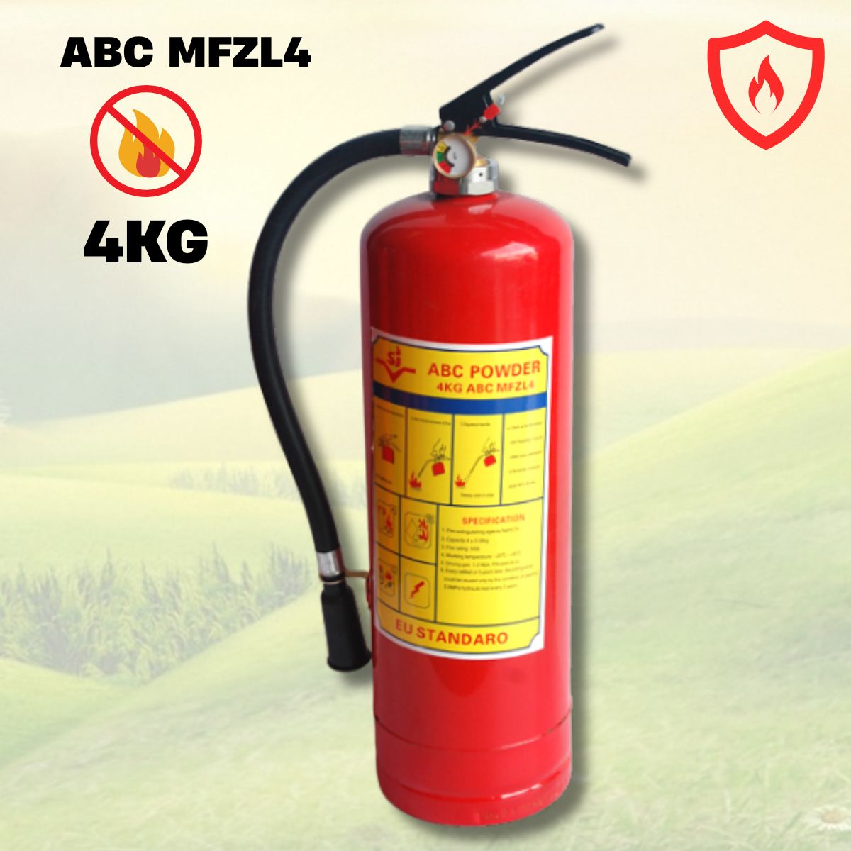Bình chữa cháy bột ABC Miha MFZL4 4kg Có tem kiểm định
