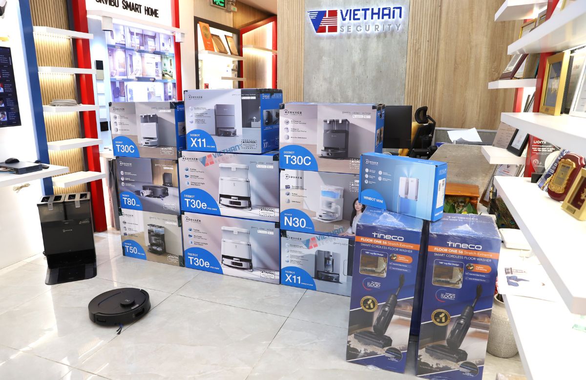 Robot hút bụi lau nhà Ecovacs N20 Pro, Lực hút 8000Pa, Điều khiển từ xa qua App Ecovacs Home