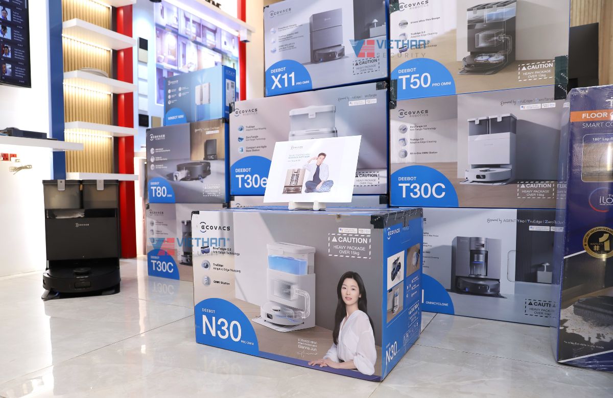 Robot lau nhà thông minh Ecovacs N30 Pro Omni, Lực hút 10.000Pa, Trạm OMNI nhỏ gọn, Công nghệ ZeroTangle™ 2.0 chống rối