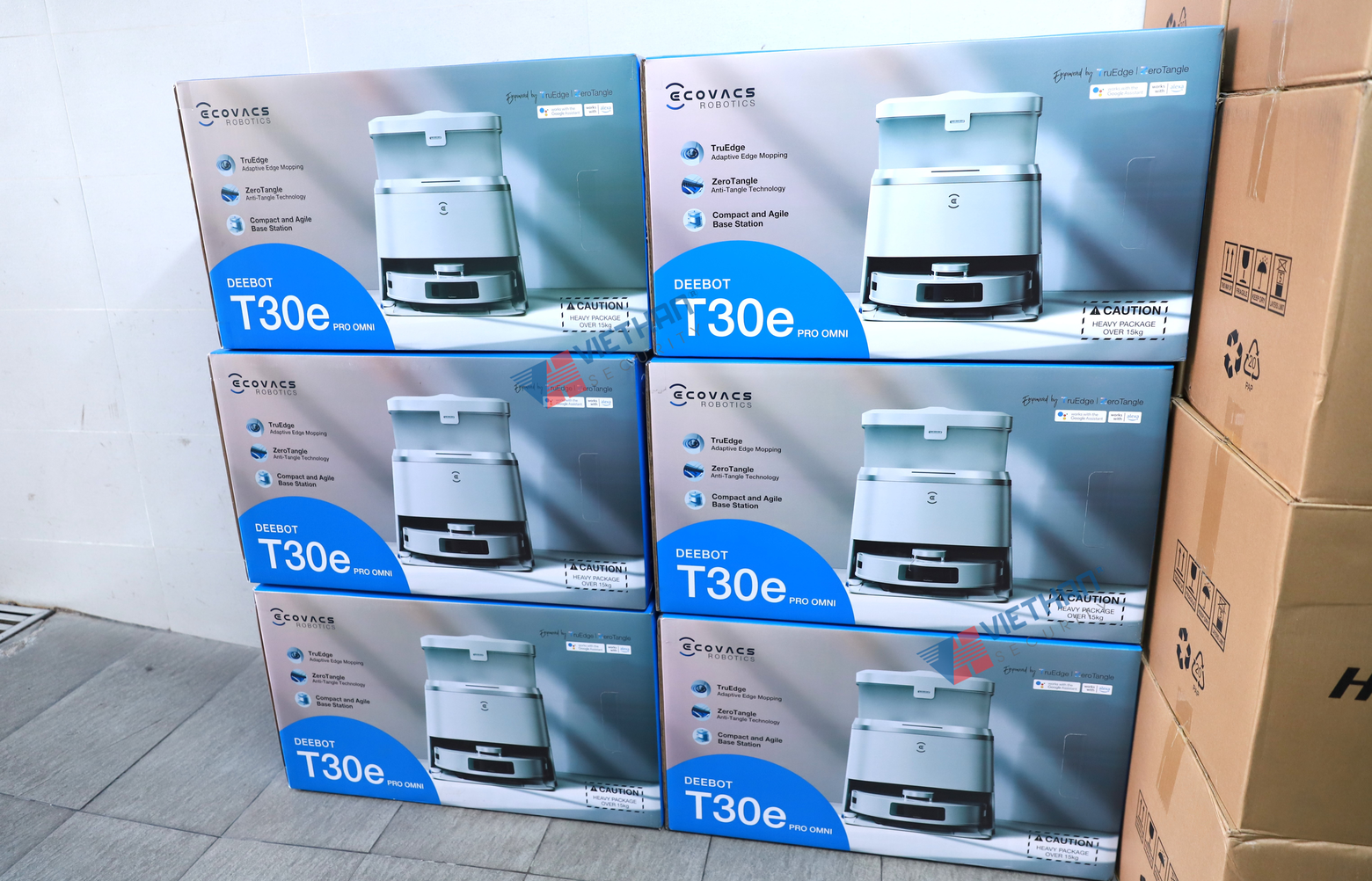 Robot hút bụi lau nhà thông minh chống rối  Ecovacs T30E PRO OMNI Lực hút 11.000Pa