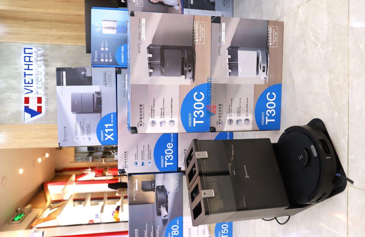 Robot hút bụi lau nhà Ecovacs T30C Lực hút 20.000Pa, Hoạt động tốt trên mọi bề mặt