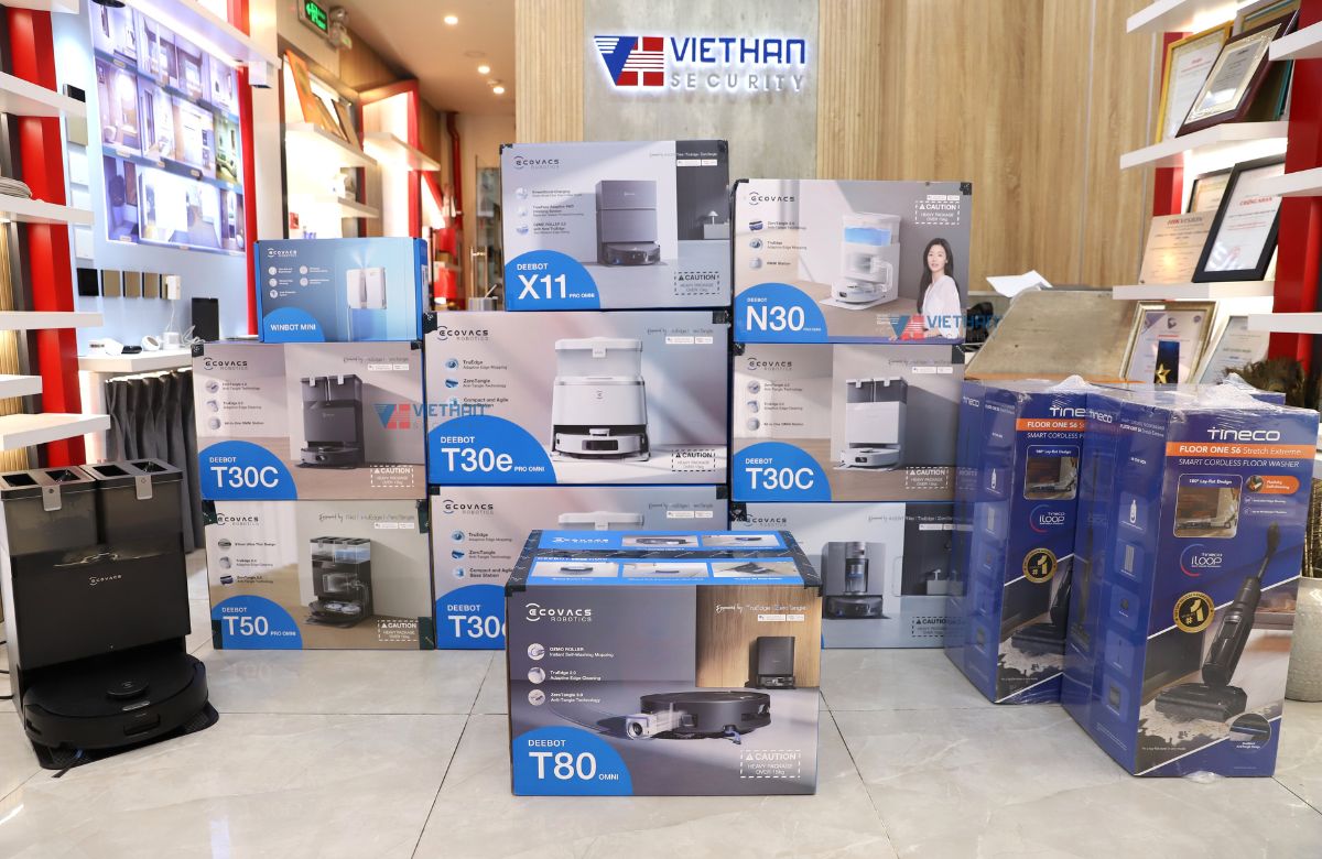 Robot lau nhà tự động Ecovacs Deebot T80 Omni Lực hút 18.000Pa, Chống rối tóc