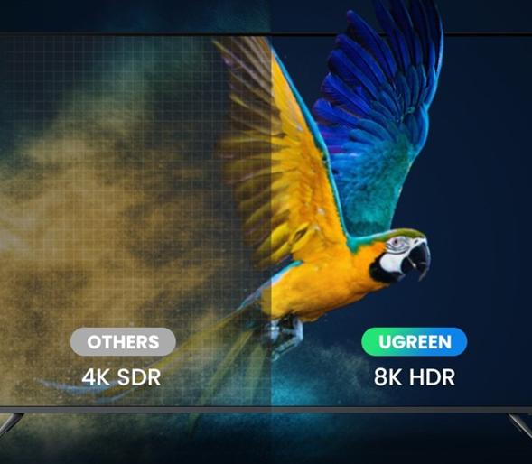 Cáp HDMI 2.1 Sợi Quang Ugreen 50500 Dài 50M Hỗ Trợ 8K@60Hz HDR, EARC