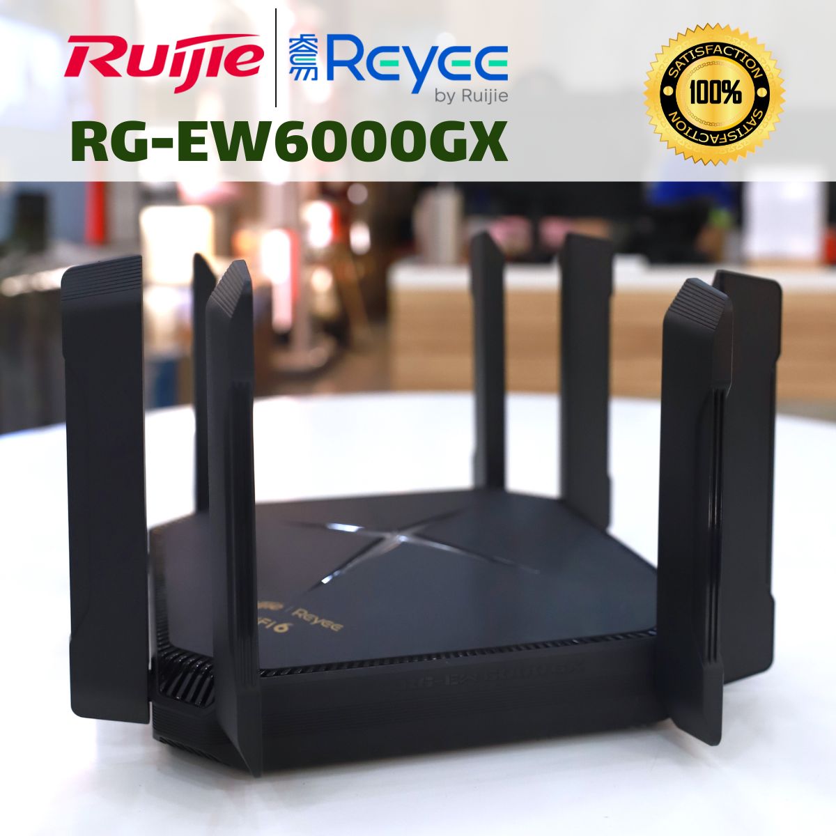 Bộ định tuyến Wi-Fi 6 Mesh RG-EW6000GX 6000M có cổng 2,5G, Kết nối 384 thiết bị
