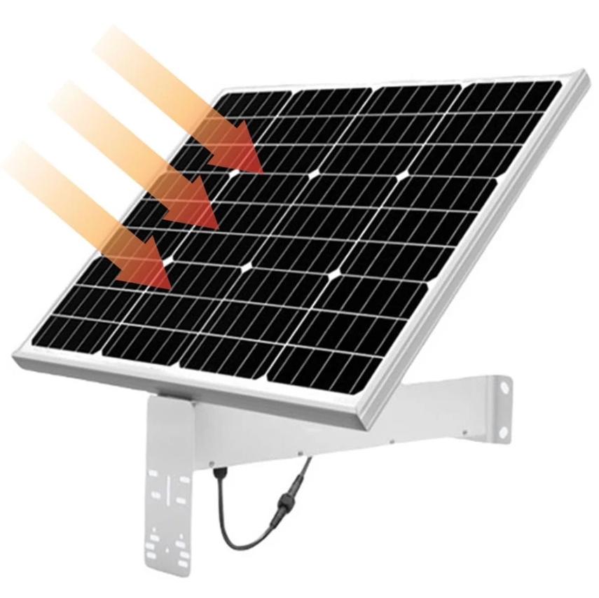 Tấm pin năng lượng mặt trời cho camera 40W-14AH 12V (solar) Dùng 24h (gắn cùng lúc camera và bộ bắn sóng wifi)