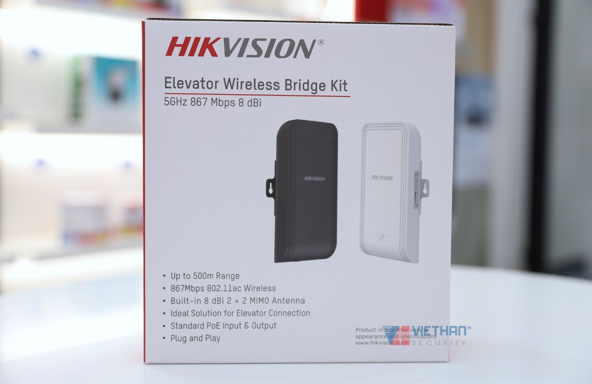 Bộ bắn điểm wifi ngoài trời 500m Hikvision DS-3WF0EC-5ACT(B) 5Ghz, 867Mb