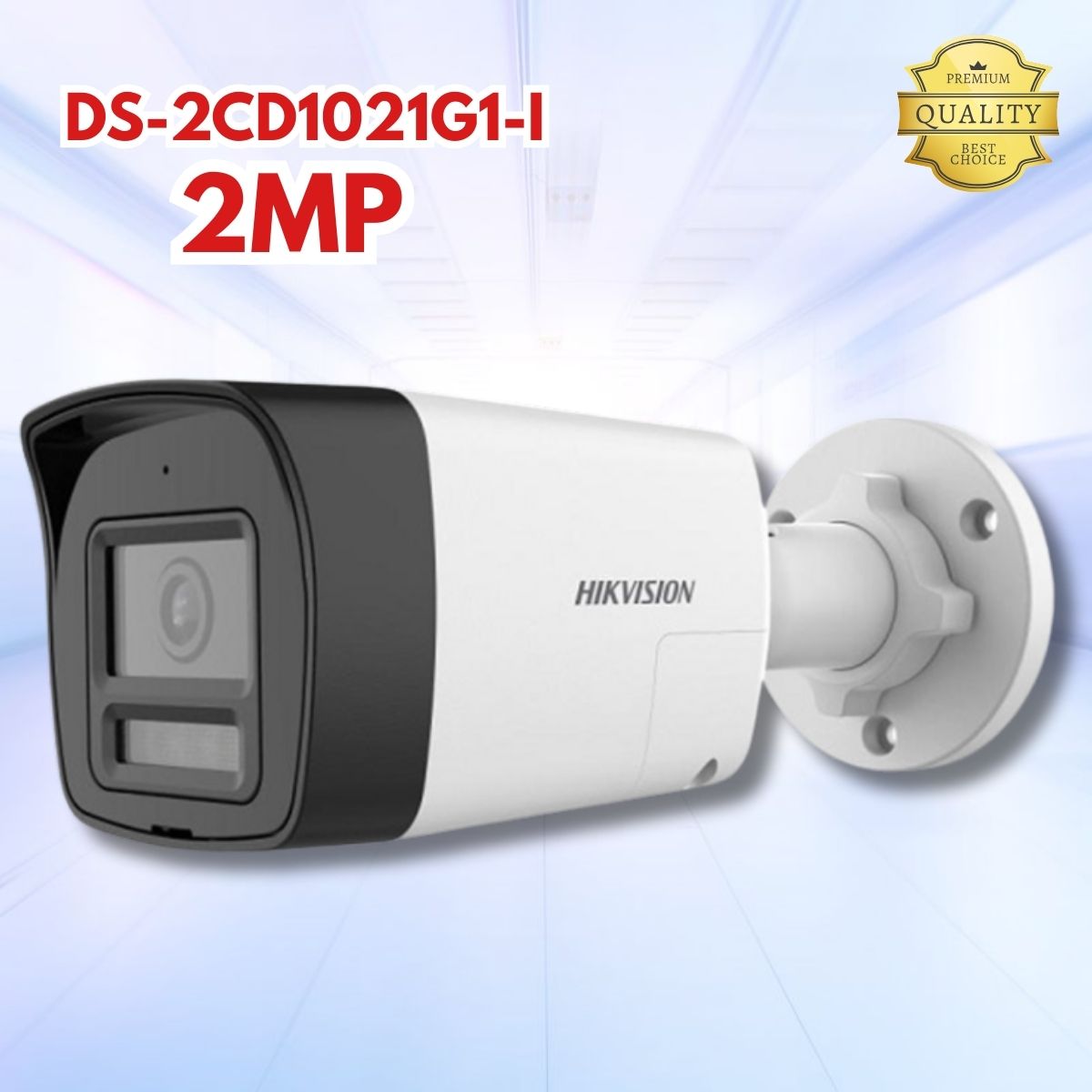 Camera Hikvision DS-2CD1021G1-I 2MP, Hồng ngoại 20m, IP67, DC12V&PoE