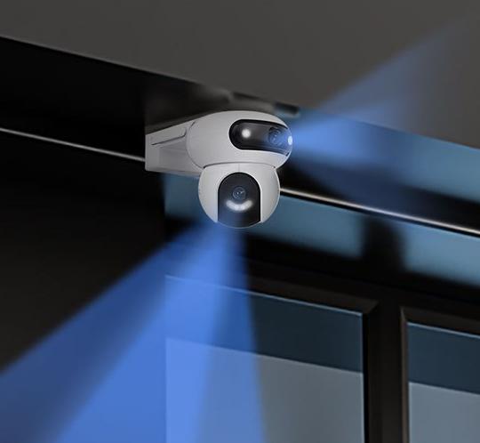 Camera quay 360° 2 mắt kép Ezviz CS-H90 (4MP+4MP), Phát hiện người và phương tiện, Ban đêm có màu 40m