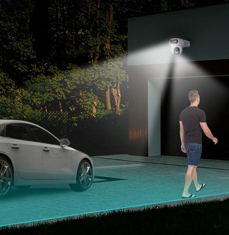 Camera quay 360° 2 mắt kép Ezviz CS-H90 (4MP+4MP), Phát hiện người và phương tiện, Ban đêm có màu 40m