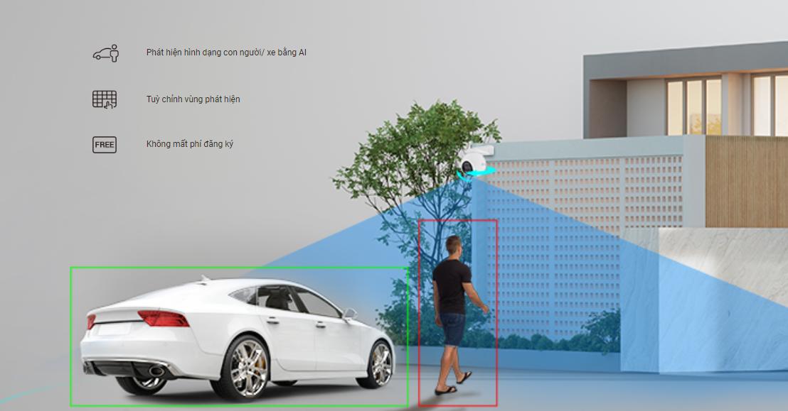 Camera Wifi toàn cảnh ống kính kép H80x 4K 8MP Quay 360 độ, Đàm thoại 2 chiều, Chống báo động giả