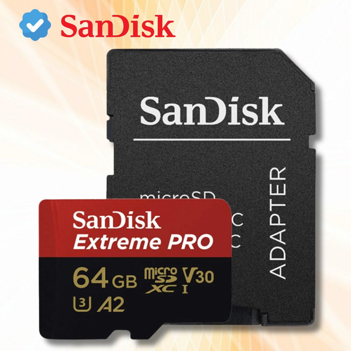 Thẻ nhớ MicroSD Máy quay phim, Actioncam SanDisk SDSQXCU-064G-GN6MA 64GB  đọc 200MB/s - ghi 90MB/s, Ghi hình 4K UHD