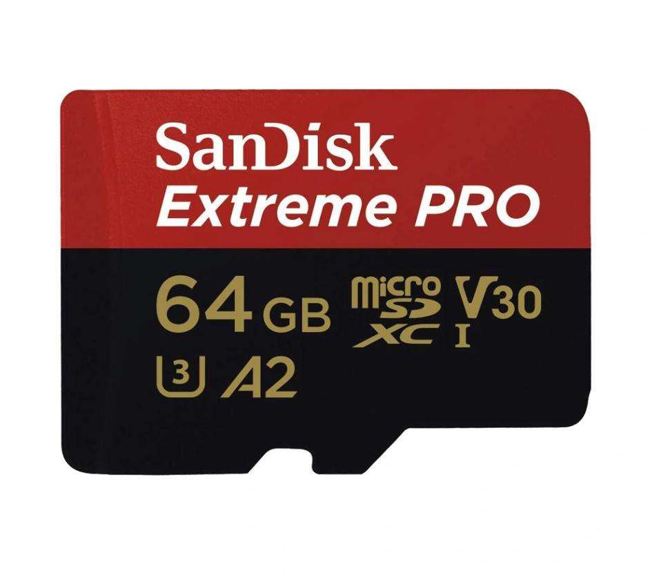 Thẻ nhớ MicroSD Máy quay phim, Actioncam SanDisk SDSQXCU-064G-GN6MA 64GB  đọc 200MB/s - ghi 90MB/s, Ghi hình 4K UHD
