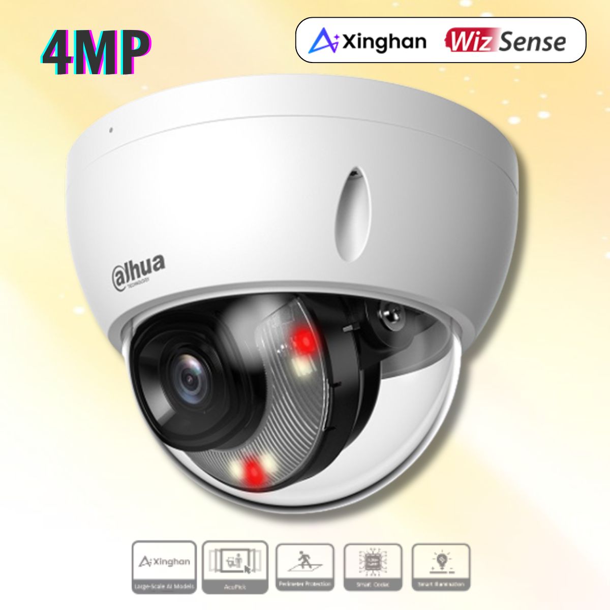 Camera IP Dahua DH-IPC-HDBW3449EP-AS-IL 4MP, Phân biệt người & xe, Chống va đập IK10, Chuẩn IP67, IR 40m