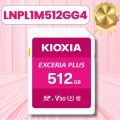 Thẻ nhớ SD 512GB Kioxia EXCERIA PLUS CL10 UHS-I U3 V30 4K A1 R100, W85. Mã LNPL1M512GG4 [BH 60T, Màu Hồng]