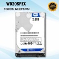 Ổ cứng Laptop WD Blue 2TB WD20SPZX 2,5", SATA3 128MB Cache/ 5400RPM/ 7mm