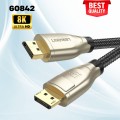 Cáp Displayport 1.4 Ugreen 60842 dài 1m, Hỗ trợ độ phân giải 8K@60Hz, Chống gỉ