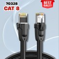 Cáp mạng Cat 8 Ugreen 70328 đúc sẵn 2 đầu S/FTP dài 1.5m, hỗ trợ tốc độ 25Gbps