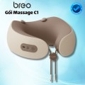 Gối Massage Cổ Breo C1 - Thiết Kế Chữ U, 3 Chế Độ Thư Giãn, 4 Đầu Rung, Sưởi Ấm 45°C, Mút Hoạt Tính
