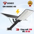 Đèn đường năng Năng Lượng Mặt Trời GONEO GN-A600C-AS 21W, Cảm biến & điều khiển từ xa, Pin lưu trữ 30 Ah, Tấm Pin Silicon đơn tinh thể, IP65