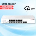 Switch PoE+ Managed H3C Aolynk US110-16G2MF 16 cổng LAN Gigabit & 2 cổng SFP, PoE 225W, Chống sét 6KV