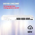 Switch Cloud Gigabit 26 Cổng H3C Aolynk US110-24G2MF 24GE + 2 SFP 2.5G, Băng thông 58Gbps, Quản Lý Cloud
