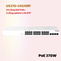 Bộ Chia Mạng PoE Cloud H3C Aolynk US210-24G4MF - (24) cổng GbE (4) cổng uplink 2.5G SFP, Quản Lý App, PoE 370W, Chống sét 6KV