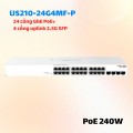 Switch PoE+ Managed H3C Aolynk US210-24G4MF-P (24) cổng GbE PoE+ , (4) cổng uplink 2.5G SFP, PoE 240W