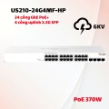 Bộ Chia Mạng PoE Cloud H3C Aolynk US210-24G4MF-HP – 28 Cổng, Quang 2.5Gbps, LACP, PoE 370W, Quản Lý Cloud