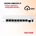 Switch PoE++ Managed H3C Aolynk US200-8MG1XF-P 8 Cổng 2.5G PoE++ 90W, 1 SFP+ 10G, Chuẩn WiFi 7, PoE 135W 
