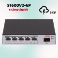 Bộ Chia Mạng H3C S1600V2-6P 6 Cổng Gigabit, Cổng Quang SFP, Hỗ trợ VLAN, Fanless, Quản Lý Cloud