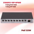 Switch PoE H3C Layer 2 10 Port Gigabit H3C S1600V2-10P-HPWR - 8 PoE+ 125W, 1GE, 1 SFP, Quản Lý Cloud