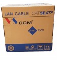 Dây Cáp mạng Cat5e VSCOM UTP 4 cặp xoắn đôi, lõi đồng nguyên chất, vỏ PVC ( cuộn 305M)