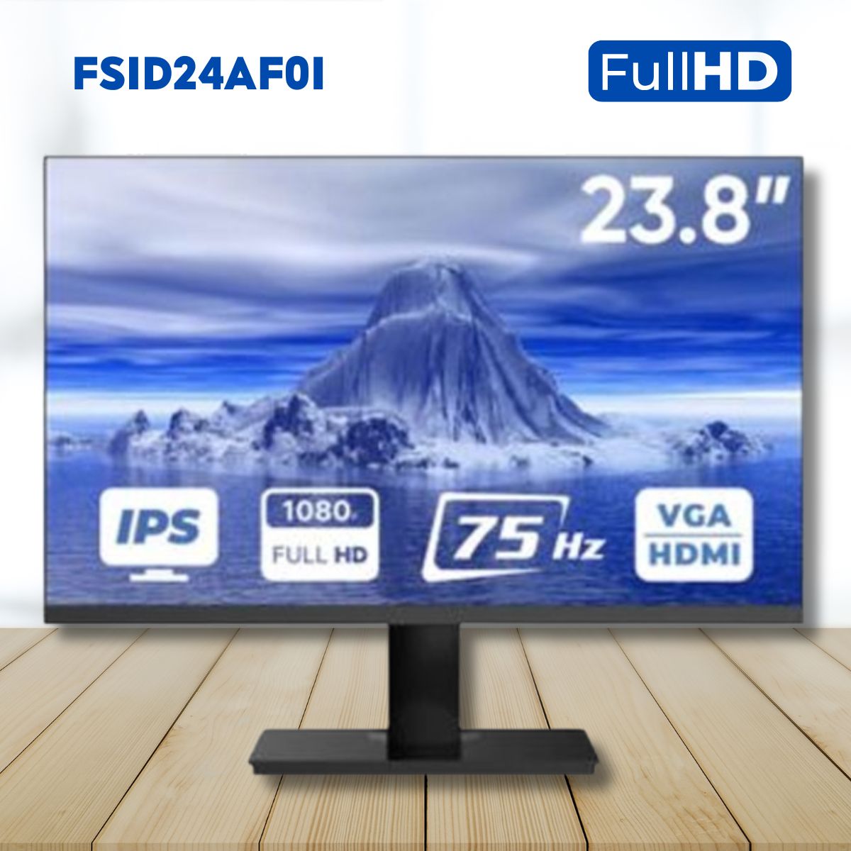 Màn hình LCD  23.8 Inch FEUVISION FSID24AF0I Full HD, Tần số quét 75Hz, Góc nhìn rộng 178°