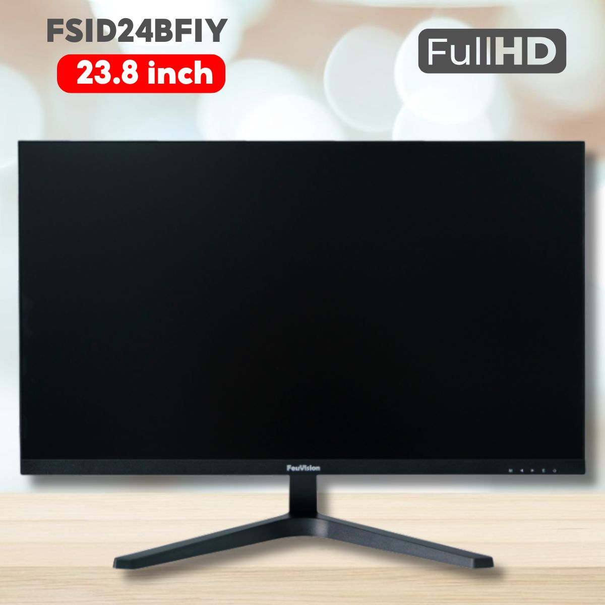 Màn hình IPS 23.8 inch Feuvision FSID24BFIY Full HD, Góc nhìn siêu rộng 178°, HDMI/VGA, Tần số quét 100Hz