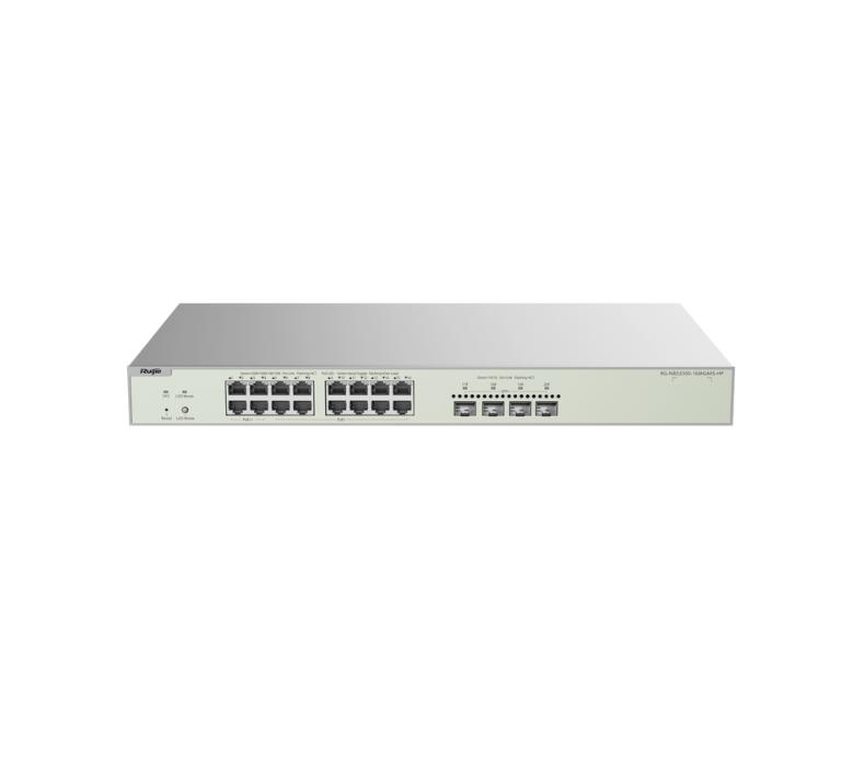 Switch quản lý Layer 2 Ruijie RG-NBS3300-16MG4XS-HP – 16 Cổng 2.5G PoE, 370W, MAC 16K