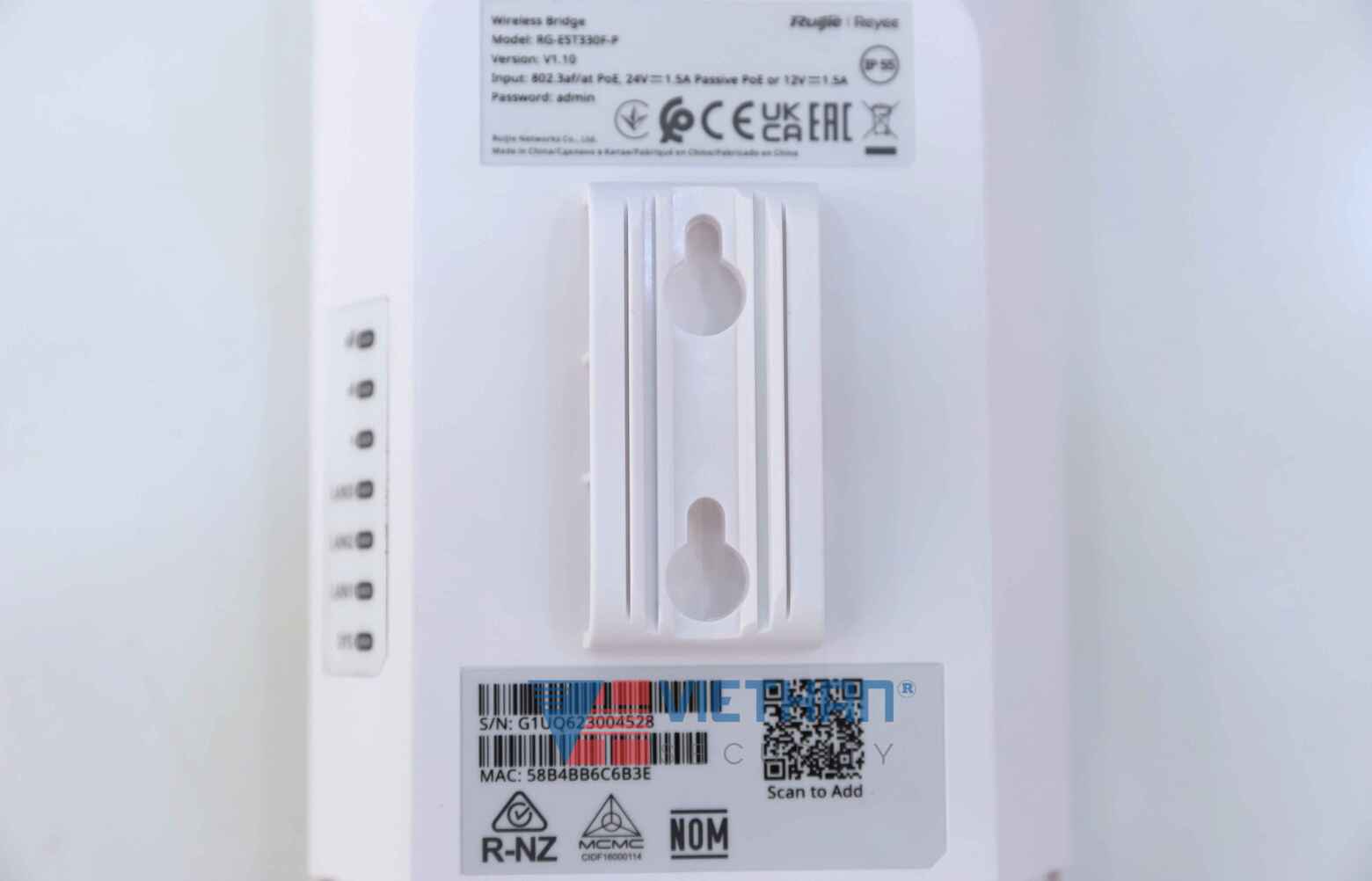 Bộ thu phát sóng wifi 3km Ruijie RG-EST330F-P  Tốc độ 867Mbps, 2 Cổng PoE Out