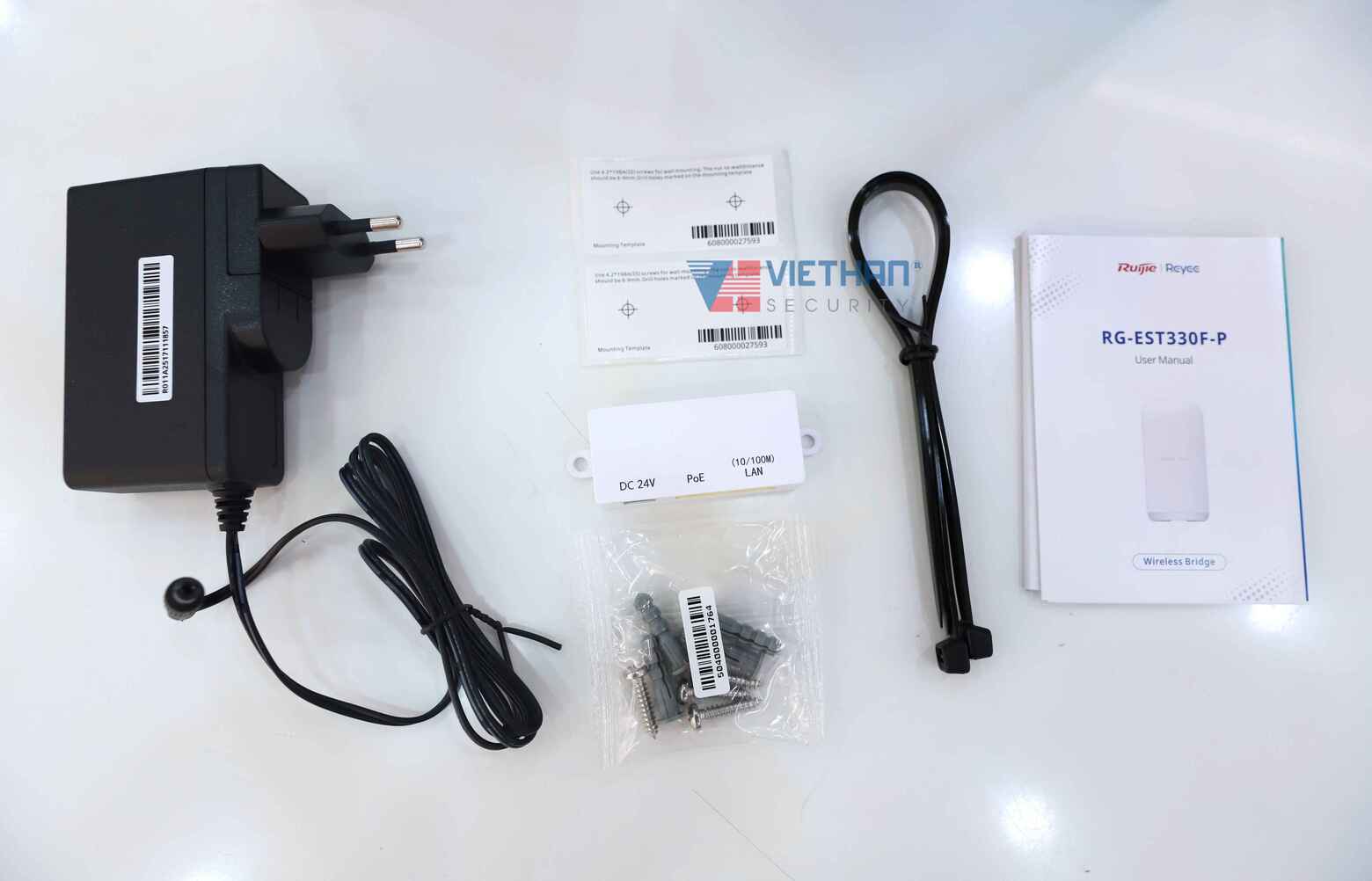 Bộ thu phát sóng wifi 3km Ruijie RG-EST330F-P  Tốc độ 867Mbps, 2 Cổng PoE Out